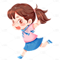 卡通清新手绘小女孩
