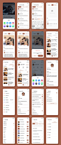 120屏在线博客文章发布阅读社交媒体app用户界面设计模板下载_颜格视觉