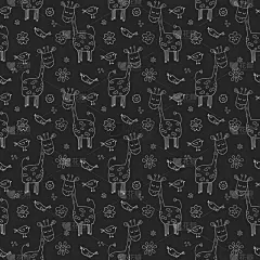 可爱的,长颈鹿,动物手,卡通,四方连续纹样,纺织品,球座,野生动物,壁纸,绘制