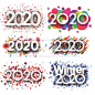 精品14款2020新年标题跨年海报矢量图迎新年矢量海报广告设计素材-淘宝网