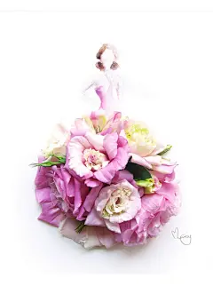 【花卉插画系列图集下载】创意叶子草本花卉绘画/抽象植物绘画临摹作品/水彩iPad手绘作品