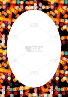 圆形框架背景与装饰边框