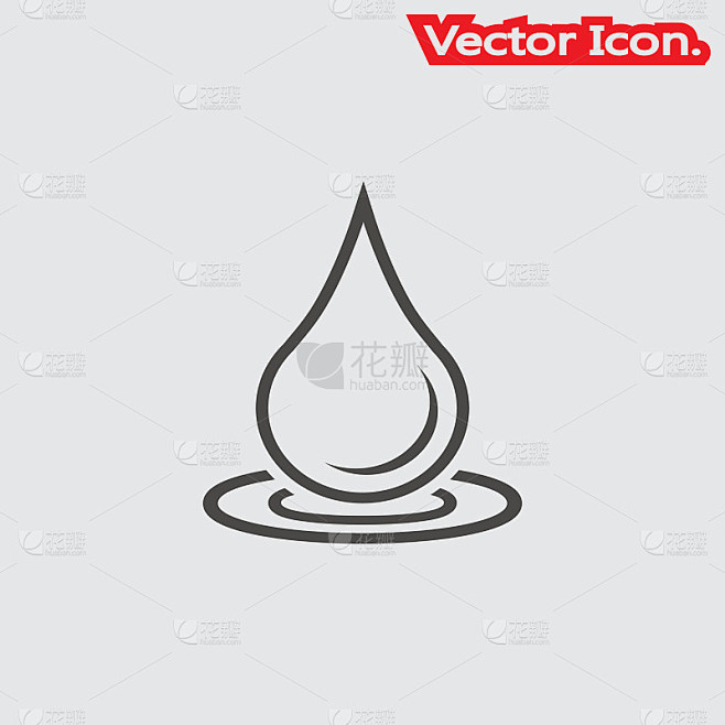 drop icon孤立的标志符号和平面风格的应用程序，网页和数字设计。