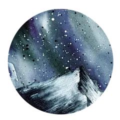 手绘未来科技科幻线框宇宙时光太空星球PNG设计插图素材
