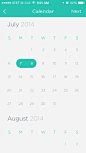 Gogobot iPhone calendar screenshot