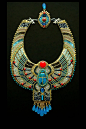 The Egyptian retro Necklace #珠宝首饰# #复古埃及饰品# #绿宝石项链# <a class="text-meta meta-mention" href="/yanhuaziyin/">@予心木子</a>