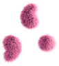Pink 3D Fluffy Symbols Apostrophe, Comma & Dot