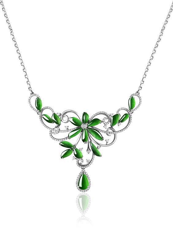 Jadeite Flower Neckl...