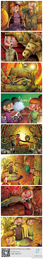 #求是爱插画#具有童话味道的插画作品。来自Anna Anjos的木头小人。