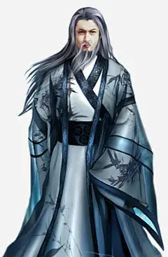 白发白胡古风手绘男子免抠素材 免费下载 页面网页 平面电商 创意素材 png素材