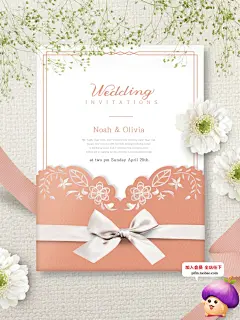 s2034唯美婚礼邀请函贺卡新婚结婚请柬邀请卡片专题页PSD模板素材-淘宝网