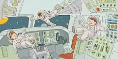 儿童科普插画《飞天的梦》-古田路9号-品牌创意/版权保护平台