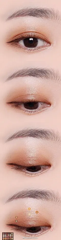 干净温柔的眼妆参考，很喜欢这种淡淡的眼妆，很清爽~ ​​​ ​​​​