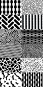 Memphis Patterns. Above, left to right, top to bottom: Michele De Lucchi, “Fantastic,” 1981; Ettore Sottsass, “Rete 2,” 1983; Michele De Lucchi, “Traumatic,” 1983; Michele De Lucchi, “Micidial,” 1981; Ettore Sottsass, “Serpente,” 1979; Ettore Sottsass, “L