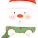 圣诞雪人抱抱贴纸-尖帽子雪人