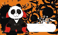 可爱的小熊猫小熊德古拉服装万圣节背景