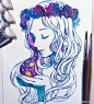 作者叫QinniArt，可以去微博关注一下，很喜欢她的作品，也喜欢她对生活的态度，水彩，插画，手绘