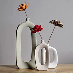 创意北欧ins风陶瓷干花花瓶花器时尚客厅...