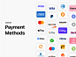 付款方式 - Figma 社区文件 ux ui figmadesign 图标集信用卡结账卡电子商务支付 figma 图标免费赠品
