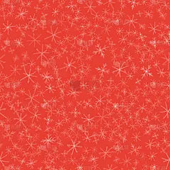 手绘白雪花圣诞无缝拍