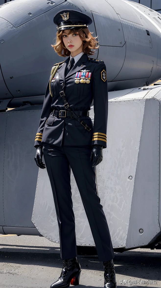 ai绘画之，制服控，美丽的空军女军官-今日头条-花瓣网
