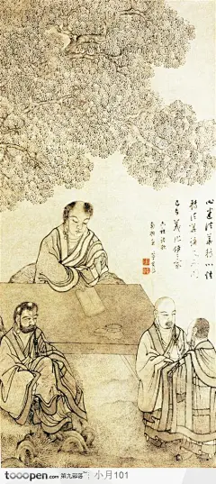 中国国画之人物-僧人图