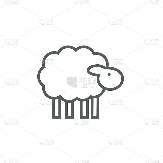 羊线图标素材-花瓣网