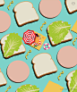 Sandwich - 디지털 아트, 일러스트레이션 :   따뜻한 나라에서 시원한 음료와 샌드위치를 먹으며 놀고 싶어요.    Copyright 2017. 쪼꼬미팩토리 all rights reserved.Copyright ⓒ zzoccomi factory.