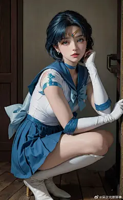 美少女战士水手水星 水野亚美第二弹。#次元ai绘画# #美少女战士# ​​​​