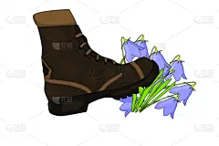 鞋子,卡通,白色背景,分离着色,生物学,濒危物种,背景分离,环境,环境保护,腿