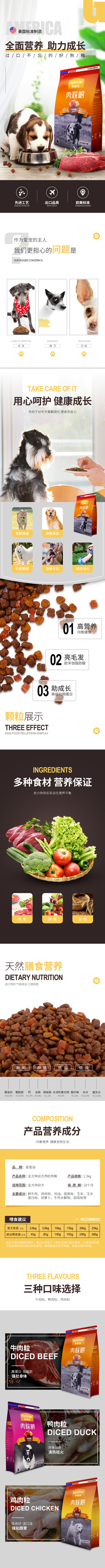 狗粮  简洁  清爽  详情页