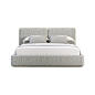 GEM UPHOLSTERED KING/QUEEN BED : The GEM Bed features a grandiose wooden frame with cushion-cut corners, around the upholstered panels.
It is one of the most versatile pieces in the collection, since it can be used in its simplified model (only the centra
