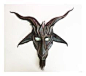 Baphomet Goat Leather Mask with Horsehair Beard in grey by teonova@北坤人素材