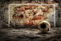 General 3000x2036 sports soccer footballs Goal walls bricks
