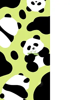 728期｜手机壁纸｜绿色系草地熊猫 - 小红书