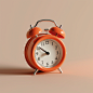 A minimalist image featuring a small, orange alarm clock set against a soft, off-white background. The clock's hands point to a specific time, suggesting a sense of urgency.