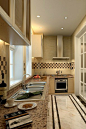 狭长形厨房设计效果图—土拨鼠装饰设计门户