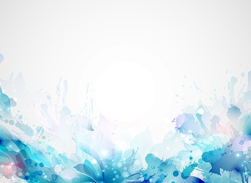 142 水彩晕染泼墨涂鸦圆形底纹墨迹EP...