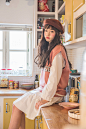 [ICE] 교복에도 입고 구래 vest - 아이스크림12(icecream12) : ★그레이,핑크,아이보리,네이비★실용적인 니트조끼 패턴에 사랑스러운 컬러조합!입어보기도 전에 러블리함 대폭팔~!♡