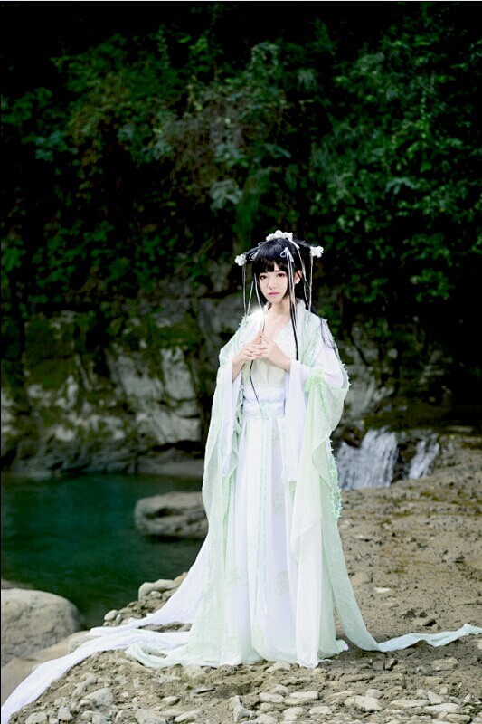 【飞絮濛】古装 cos 绿 华丽 清新 ...