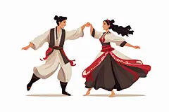 藏族人物素材少数民族人物插画