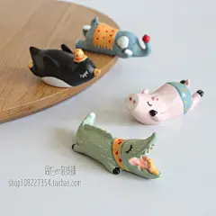 可爱萌系动物趴梦主题卡通摆件拍摄道具装饰小礼物 周仨er杂货铺-淘宝网