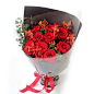 上海鲜花速递同城花店配送11朵红玫瑰花束生日圣诞节礼物