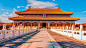 国庆旅游景点初秋的紫禁城