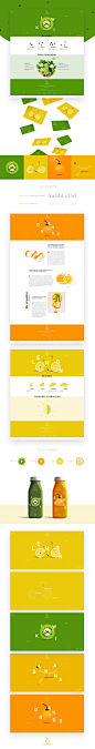 Web design, branding : Project concept from A to Z. A luxurious and fun fruits, juice and smoothies shop. 