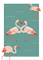 Flamingo wedding cards on Behance