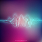 Colored background of abstract sound wave Free Vector