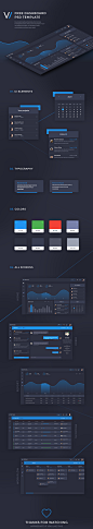 Virtus Dashboard Free PSD Template : Free modern dashboard template which includes5 well layered screens. Virtus can be very helpful in your next dashboard project. This template is easily customizable according to your needs!