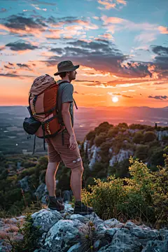 热爱旅行人物肖像摄影图