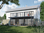 Grande maison avec verrière réalisée en 3D
----
3D house with a big window